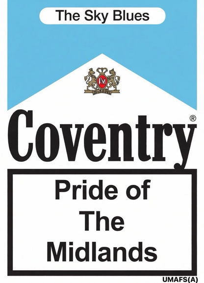 Coventry City custom football sticker waterproof vinyl