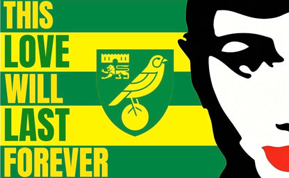 This Love Will Last Forever Norwich Design custom football sticker waterproof vinyl