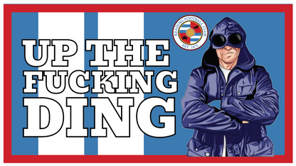Up The Fucking Ding Design | custom football sticker waterproof vinyl