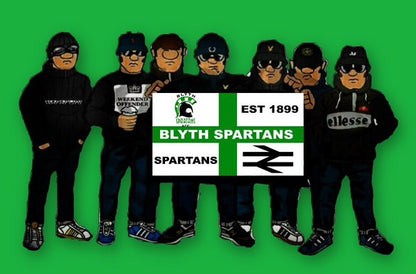 Blyth Spartans Geezer Design custom football sticker waterproof vinyl