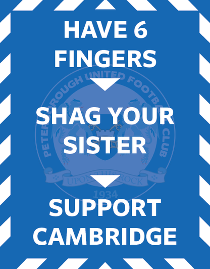 Peterborough 6 Fingers Design custom football sticker waterproof vinyl