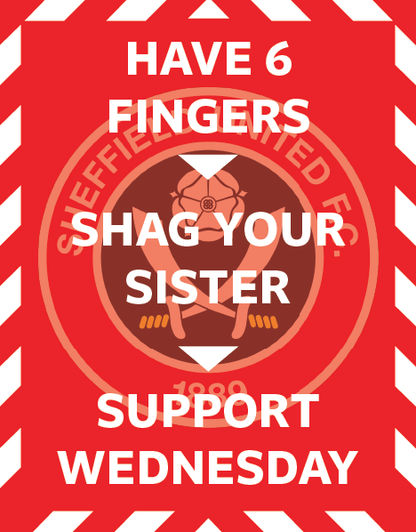Sheffield United 6 Fingers Design custom football sticker waterproof vinyl