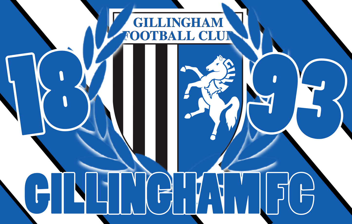 Gillingham 1893 x10 custom football sticker