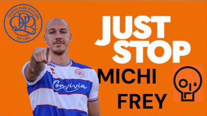 Just Stop Michi Frey Design custom football sticker waterproof vinyl