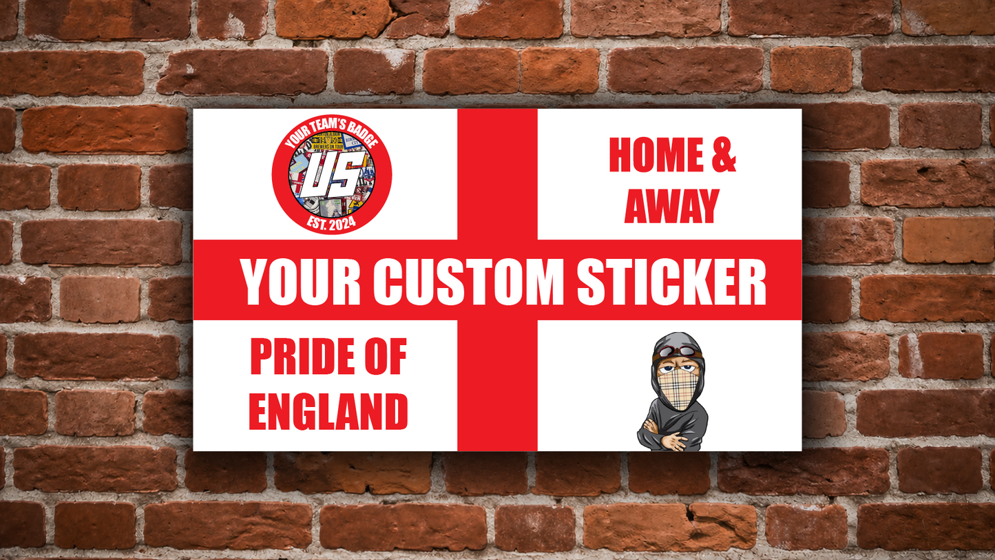 Custom Vinyl Football Sticker x10 custom football sticker