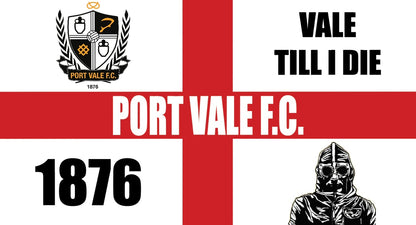 Port Vale England Flag Design custom football sticker waterproof vinyl