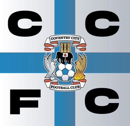 CCFC Square Design custom football sticker waterproof vinyl
