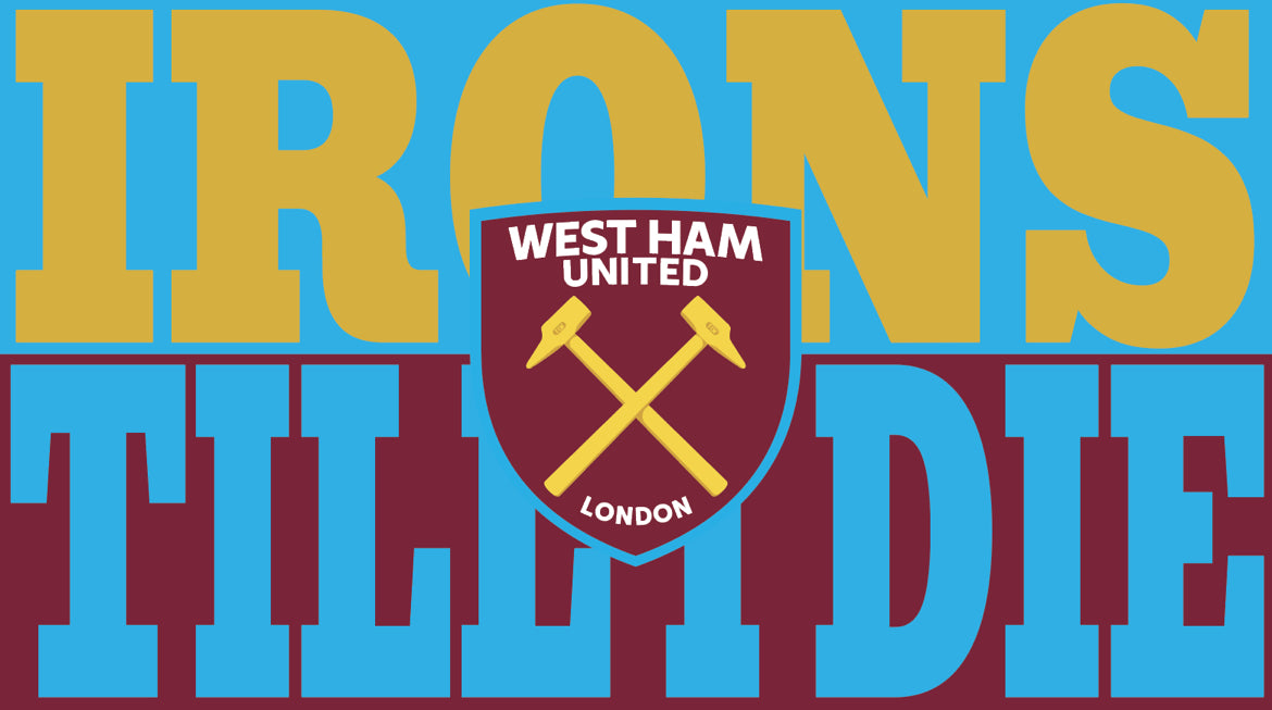 Irons Til I Die Design custom football sticker waterproof vinyl