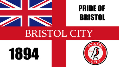 Bristol City England Flag Design custom football sticker waterproof vinyl