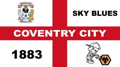 Coventry England Flag Design custom football sticker waterproof vinyl