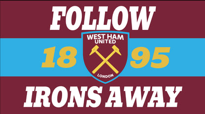 Follow Irons Away Design custom football sticker waterproof vinyl