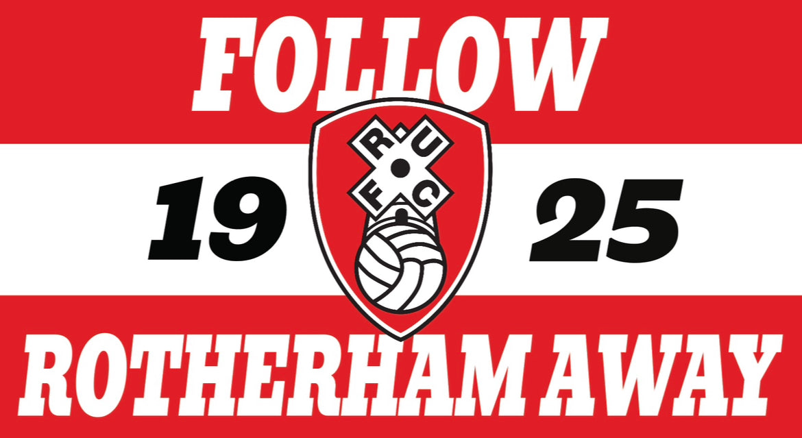 Follow Rotherham Away Design | custom football sticker waterproof vinyl