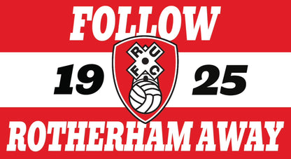 Follow Rotherham Away Design | custom football sticker waterproof vinyl