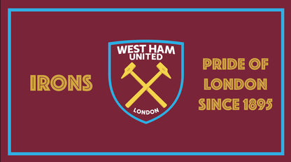 West Ham Pride Of London Design custom football sticker waterproof vinyl