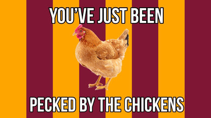 You've Just Been Pecked By The Chickens Design custom football sticker waterproof vinyl
