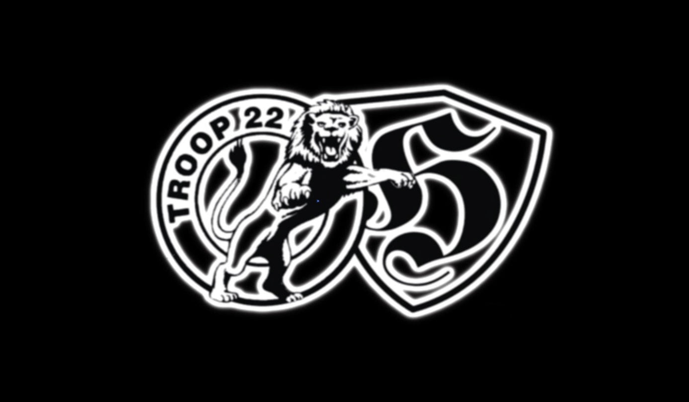 Troop 22 White On Black Design custom football sticker waterproof vinyl custom football sticker