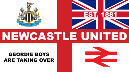 Newcastle England Flag Design custom football sticker waterproof vinyl