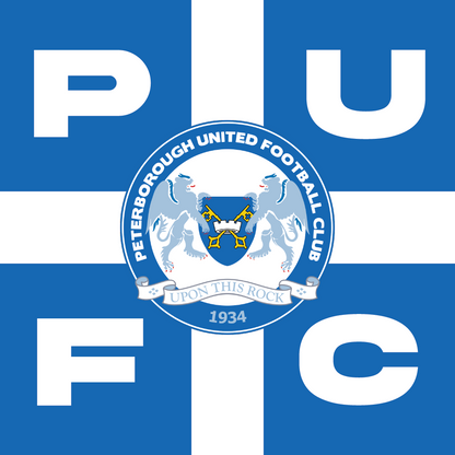 Peterborough United Square Design custom football sticker waterproof vinyl