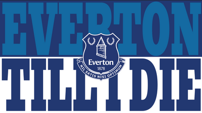 Everton Till I Die Design custom football sticker waterproof vinyl