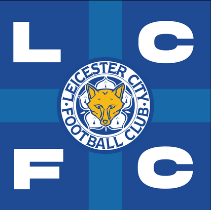 LCFC Square Design custom football sticker waterproof vinyl