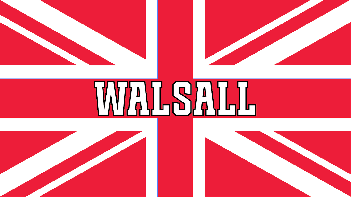 Walsall United Kingdom Flag Design x10