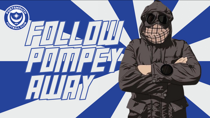 Follow Pompey Away Design custom football sticker waterproof vinyl