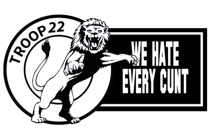 We Hate Every Cunt Design custom football sticker waterproof vinyl