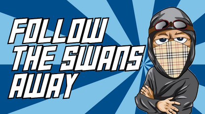 Walton And Hersham Follow Swans Away Design custom football sticker waterproof vinyl