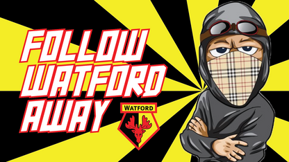 Follow Watford Away Design custom football sticker waterproof vinyl