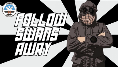 Follow Swans Away Design custom football sticker waterproof vinyl