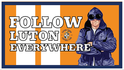 Follow Luton Everywhere Design custom football sticker waterproof vinyl