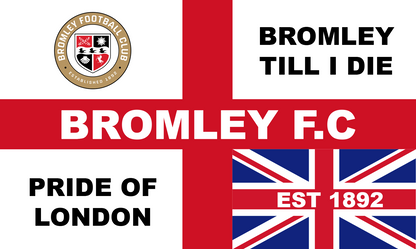 Bromley England Flag Design custom football sticker waterproof vinyl