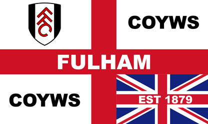 Fulham England Flag Design custom football sticker waterproof vinyl