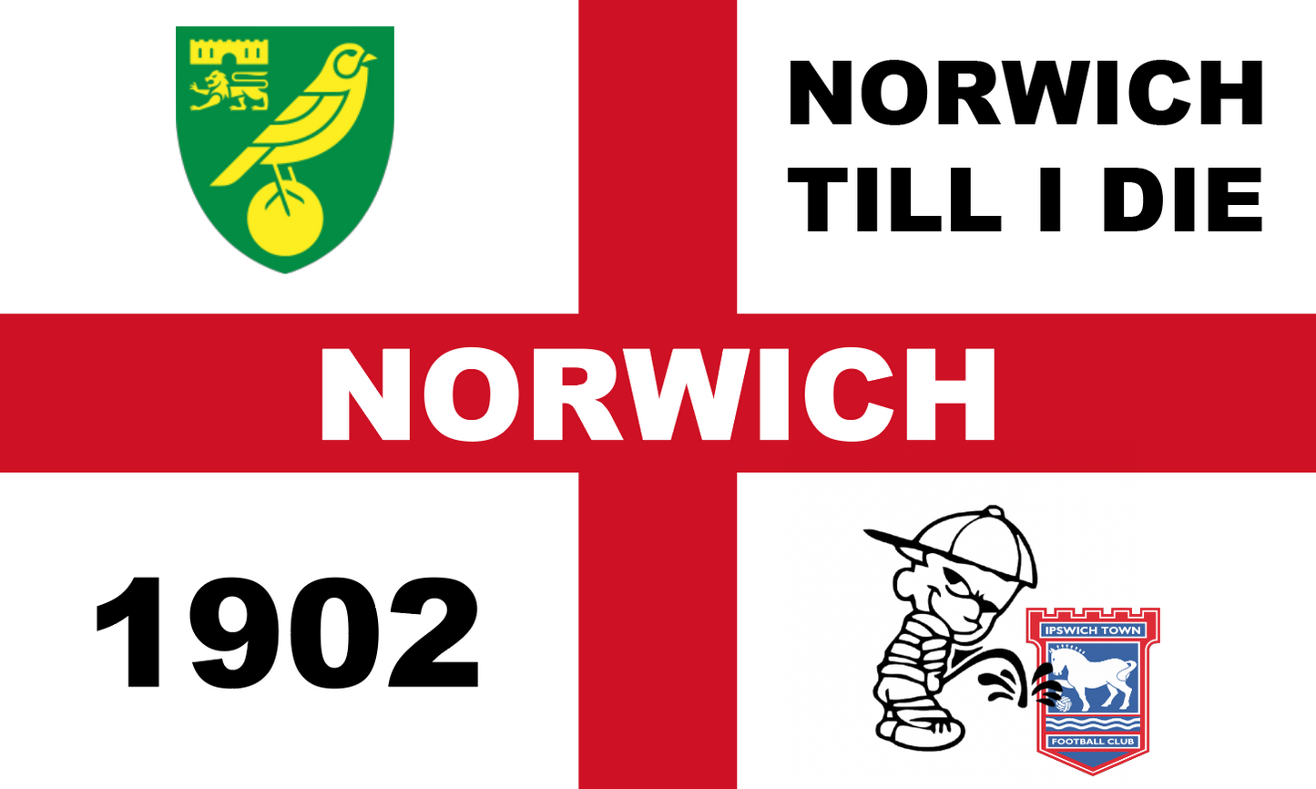 Norwich England Flag Design x10