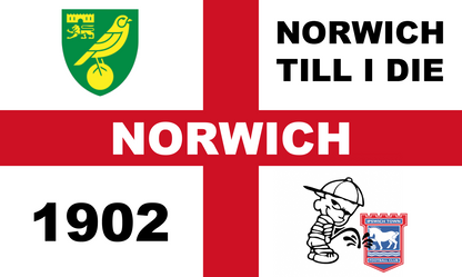Norwich England Flag Design custom football sticker waterproof vinyl