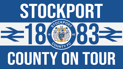 Stockport County On Tour custom football sticker waterproof vinyl