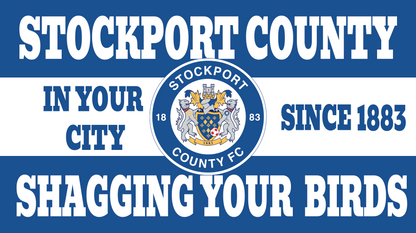 Stockport Taking The Piss Design custom football sticker waterproof vinyl