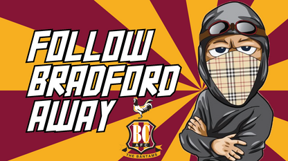 Follow Bradford Away Design custom football sticker waterproof vinyl