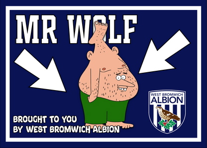 West Brom Mr Wolf Design custom football sticker waterproof vinyl