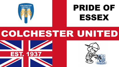 Colchester United England Flag Design custom football sticker waterproof vinyl