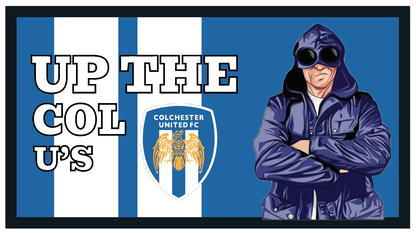 Up The Colchester U's Design custom football sticker waterproof vinyl