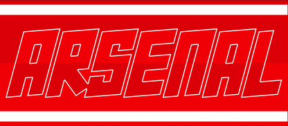 Arsenal Strip Design custom football sticker waterproof vinyl