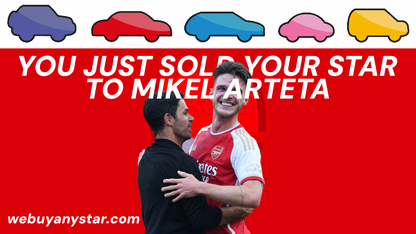 Just Sold Your Star To Mikel Arteta Design custom football sticker waterproof vinyl