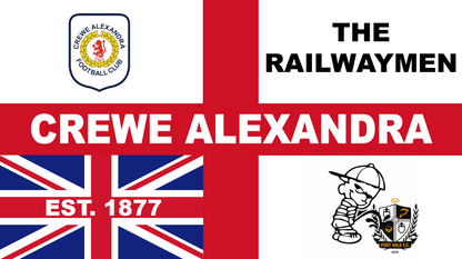 Crewe Alexandra England Flag Design custom football sticker waterproof vinyl