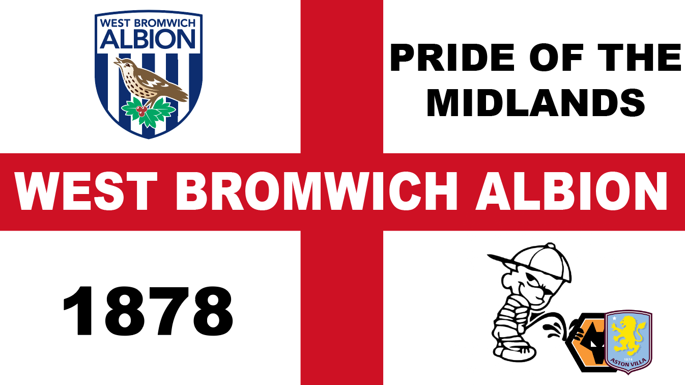 West Brom England Flag Design x10