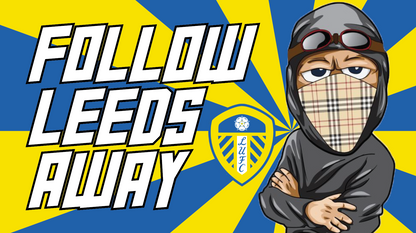Follow Leeds Away Design custom football sticker waterproof vinyl