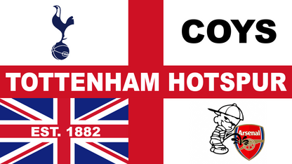 Spurs England Flag Design custom football sticker waterproof vinyl