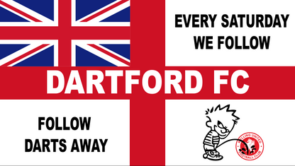 Dartford England Flag Design custom football sticker waterproof vinyl