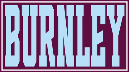 Big Burnley Design custom football sticker waterproof vinyl