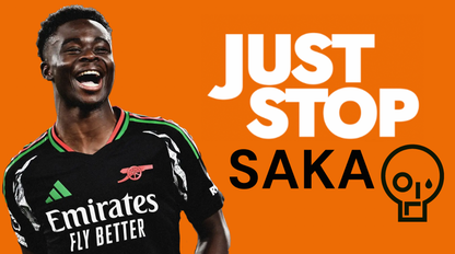 Just Stop Saka Design custom football sticker waterproof vinyl